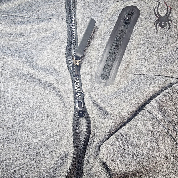 Spyder Jacket Gray Active Proweb Full Zip Up Track Coat Athletic Gym Mens Large - Picture 7 of 8